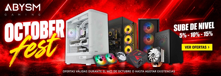 Cajas Abysm Gaming para personalizar tu ordenador.