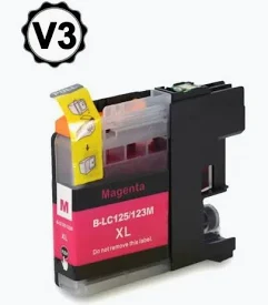 Cartucho de Tinta Compatible Brother Lc123XL Alta Capacidad Magenta.